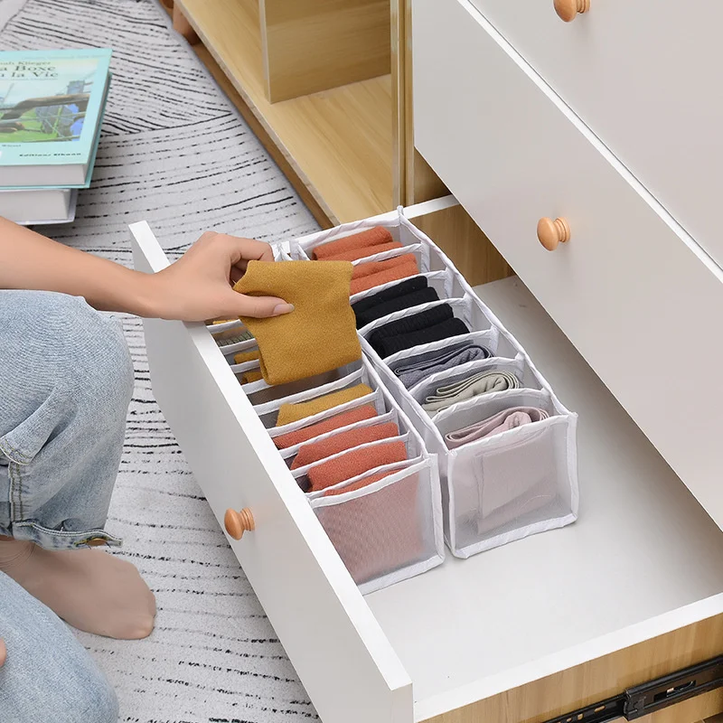 Drawer Organizer 6/7/11 Grid Home Storage Drawer Divider Dormitory Underwear Socks Bras Panties Storage Box