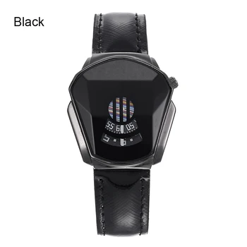 

Newest Diamond Style Quartz Watch Simple Personality Fashion PU Leather Band Men Women Students Quartz Watch