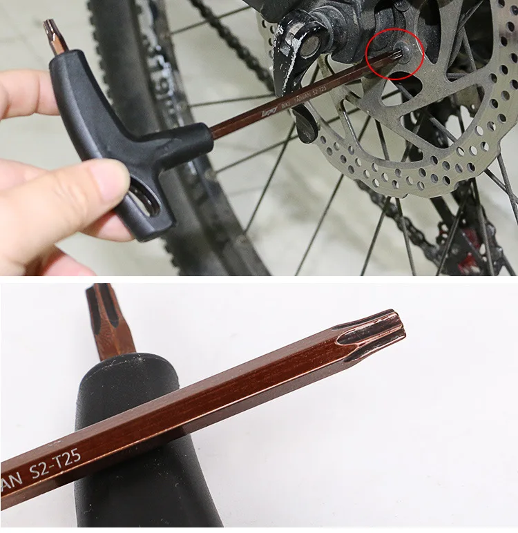 T25 Torx гаечный ключ Отвертка дисковый тормоз горного велосипеда диск Установка инструмент демонтажа
