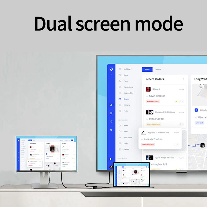 USB3.0 к HDMI/VGA адаптер дисплея Прочный USB C к 8 в 1 USB 3,0 HDMI RJ45 адаптер Micro-SD TF кардридер концентратор