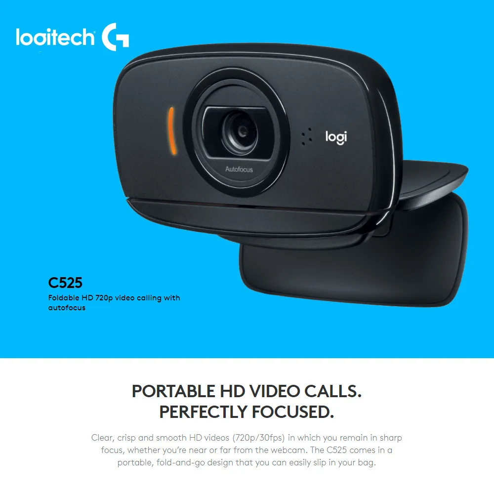 Камера Logitech C525 с микрофоном настольный компьютер ноутбук выделенное HD