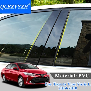 

Car Styling For Toyota Vios Yaris L Hatchback Sedan Car Window Trim Sticker Middle Column Stickers Decoration PVC Car Styling