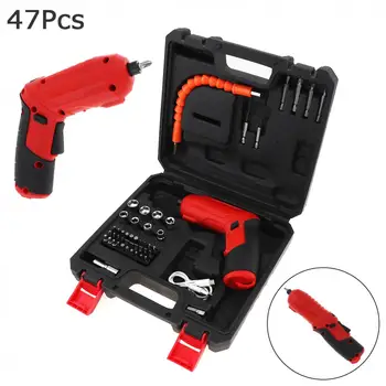 

Power Tool Rechargeable Mini Screwdriver 47pcs for Furniture Installation/Corner Repair/Wood Punching/Electrical Maintenance