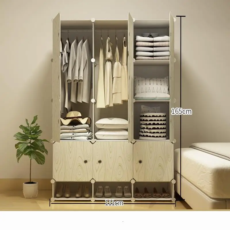 Per La Moveis Para Casa Gabinete Armadio Armario Ropero Szafa Meuble Rangement Closet De Dormitorio Guarda Roupa Mueble Wardrobe - Цвет: Version AJ