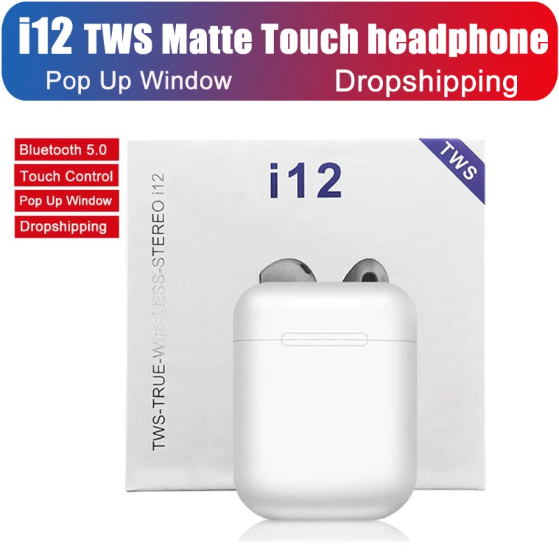 

Original i12 TWS 2019 Wireless earphones MIni Earbuds Bluetooth 5.0 For iPhone Samsung xiaomi not PK i7s i9s i11 i20 i30