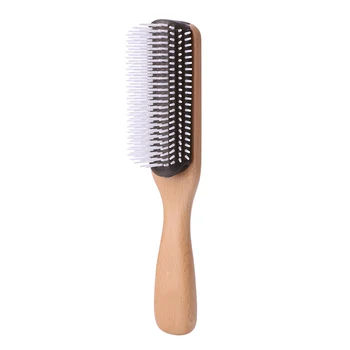 

Anti-Static Nine Row Ribs Comb Massage Hair Detangling Brush Back Oil Head Combs Lightweight Easily Carrying Hair Part