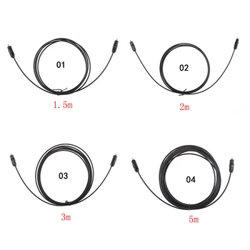 

New 1.5m 2m 3m 5m Digital Audio Optical Fiber Cable Toslink SPDIF Cord PVC For DVD VCR Player HI-FI Speaker