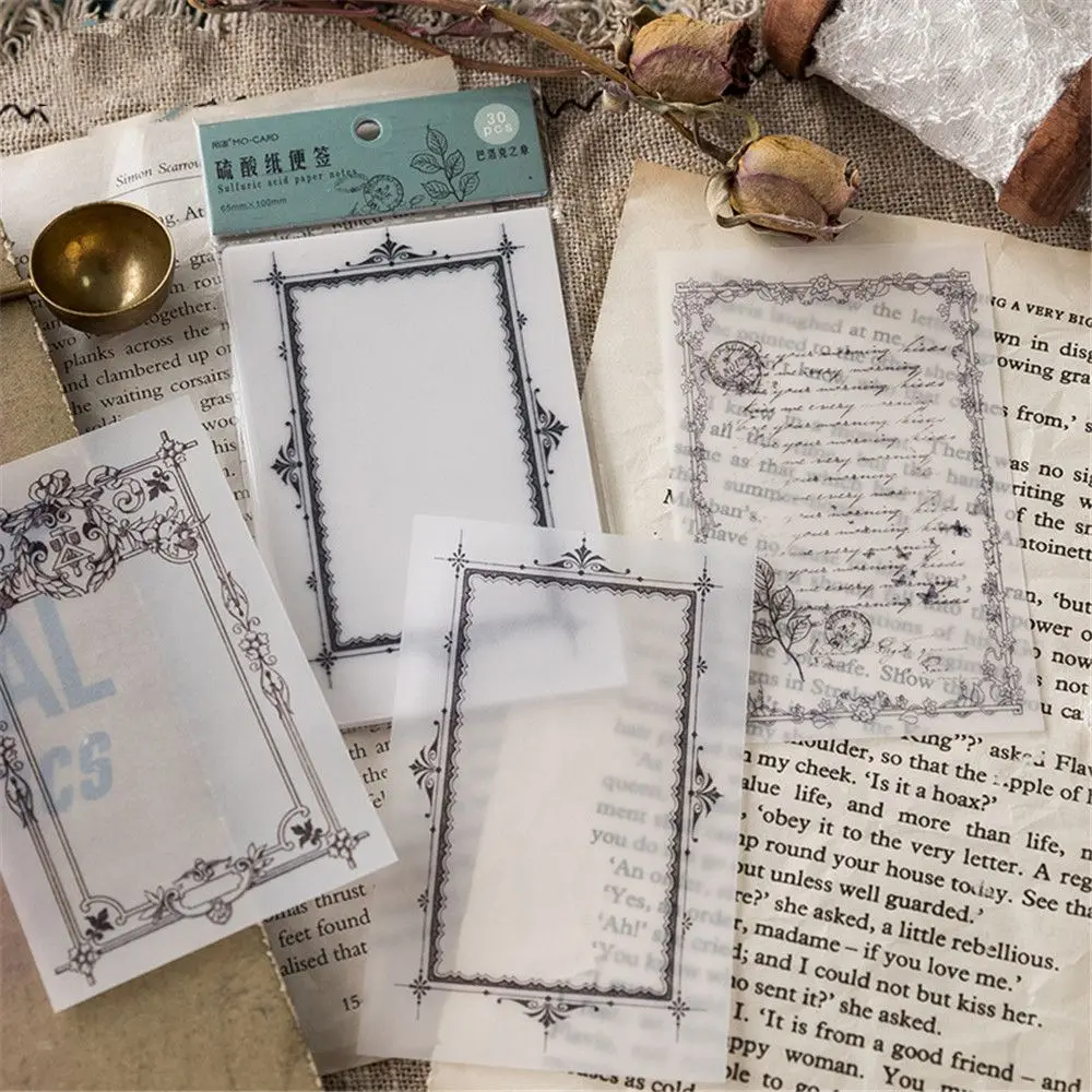 30 листов блокнот прозрачный кислотный бумажный для письма карта сообщения