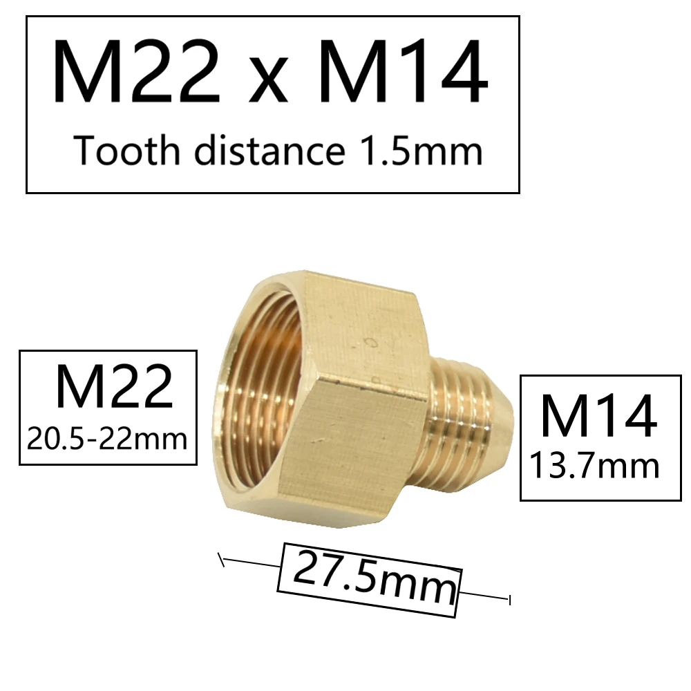 1/2 Inch M14 M18 M22 3/8" Thread Connector Brass Pipe Repair Extension Reducing Coupler Faucet Bubbler Copper Fittings 1pcs raised bed drip watering kit