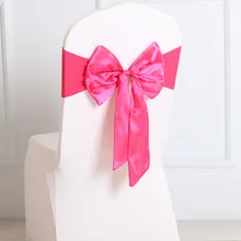 10 шт. модные эластичные ленты для стульев из лайкры и спандекса с бесплатной атласной лентой-бантиком для дома отеля, банкета, свадебного украшения