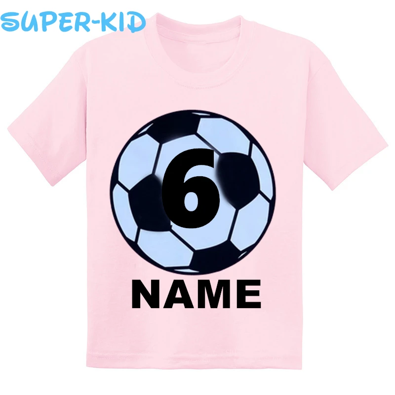 Camisetas De balón de fútbol para niños y niñas, camiseta de fútbol personalizada para niños de 4 a 6 años, dGKT501|Camisetas| -