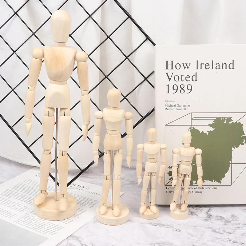 Wooden Joint Model Sketch Bauble Human Artist Manikin Drawing Mannequin | Дом и сад
