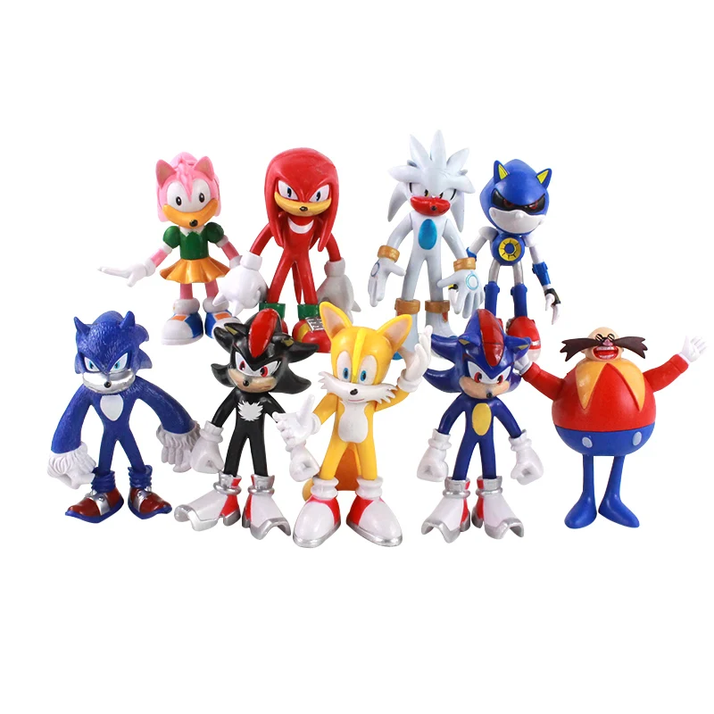 10 12 см 9 шт./лот Sonic Boom Rare Dr Eggman Shadow Tails персонажи Фигурки игрушки куклы для детей