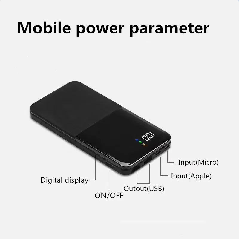 30000 мАч портативное зарядное устройство 20000 мАч USB повербанк Внешнее зарядное устройство для XiaomiMi 9 8 iPhone7