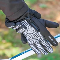 ROCKBROS Winter Bicycle Gloves Touch Screen Thermal Fleece Climbing Skiing Bike Gloves Men Women Windproof Warm Cycling Gloves 2