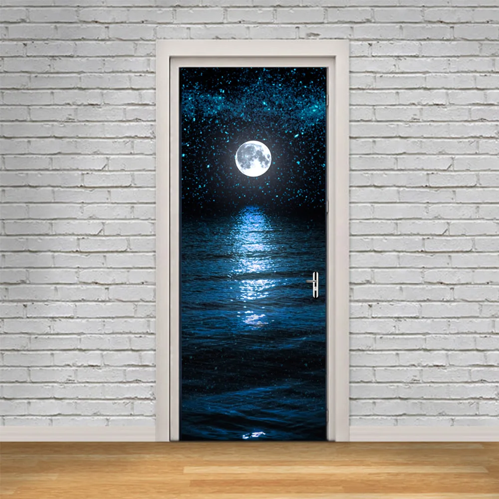 70*200 см DIY 3D наклейки на дверь настенные наклейки фреска спальня домашний Декор ПВХ воздушный шар пейзаж Водонепроницаемый имитация наклейки DA - Цвет: 20