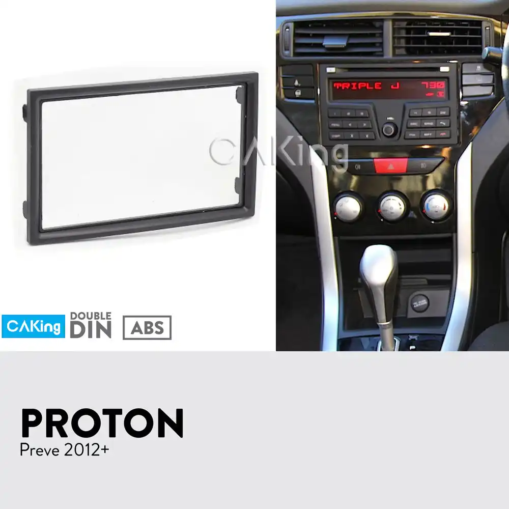 Double Din Car Fascia Radio Panel For Proton Preve 2012 Dash Kit Install Plate Console Bezel Adapter Cover Trim Facia Fascias Aliexpress