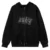 ALLNeon Y2K Мода Горный Хрусталь Молния Негабаритные Толстовки E-girl Vintage Solid Letter С Длинным Рукавом Черные Кофты Осенние Наряды