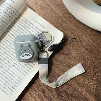 Для Apple AirPods силиконовый чехол уличная акриловая Тоторо клубника медвежонок пух Ститч AirPods Беспроводная Защитная крышка для наушников - Цвет: QYS549