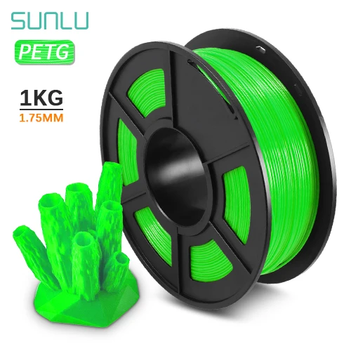 Filamento de impresora 3D de Color brillante, PETG 1,75mm 1KG con carrete para impresión Digital 3D PETG