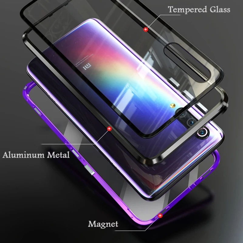 Роскошный чехол для Xiaomi mi 9 чехол полностью защищающий телефон mi 9 SE магнит назад и экран из закаленного стекла и алюминия металлический чехол mi 9SE