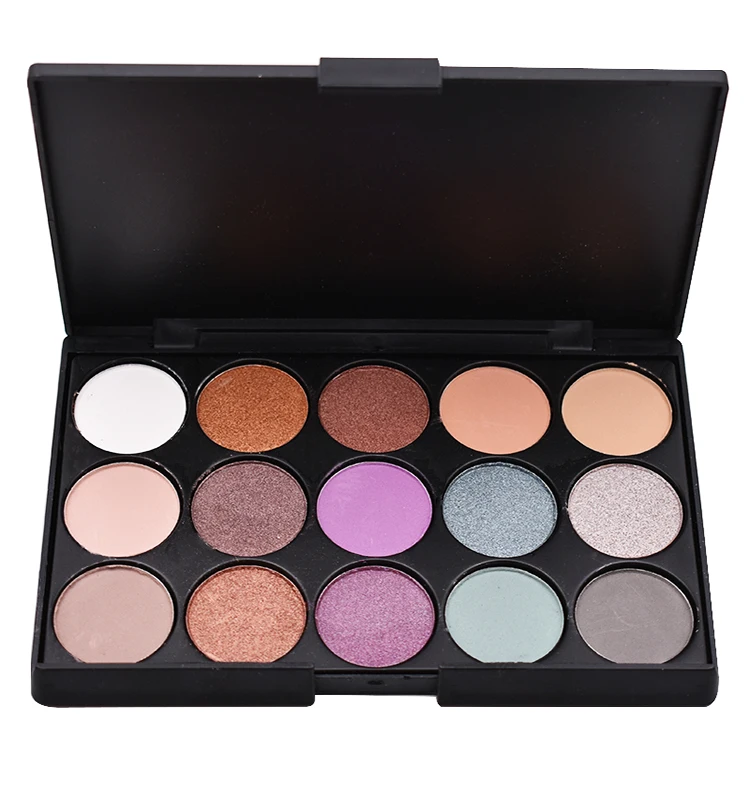 Cosmetic Makeup OEM 15 color Eyeshadow Palette low moq Matte Shimmer Eyeshadow Palette