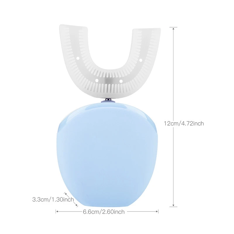 U-образная Автоматическая звуковая электрическая зубная щетка 360 градусов, ультра звуковая зубная щетка, водонепроницаемый силиконовый очиститель зубов, отбеливающий инструмент B