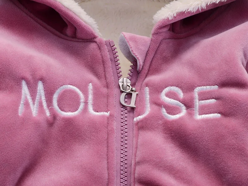 Теплый комплект одежды для маленьких девочек зимние толстые плюшевые хлопковые