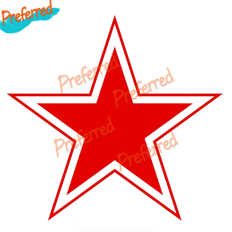 

High Quality Creative Red Star Ussr Decal Motocross Racing Laptop Helmet Trunk Wall Vinyl Car Sticker Die Cutting