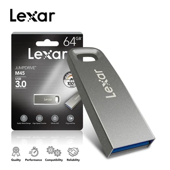 

Lexar USB 3.0 M45 USB Flash Drive 32GB 64GB Pen Drive Up to 250MB/s High Speed Pendrive 128GB Mini Memory Stick Storage