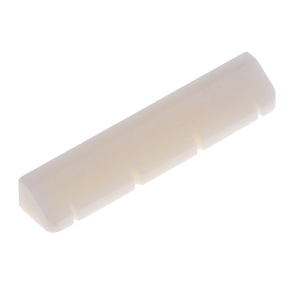 3x Ukulele Bridge Nut Cattle Bone Slotted Replacement Parts for Guitar Parts