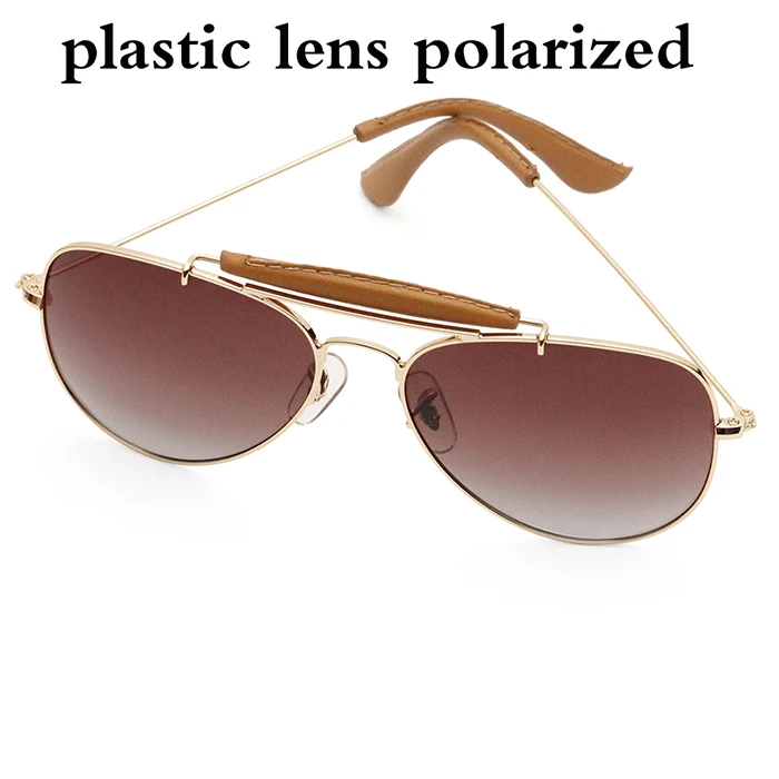 3422 солнцезащитные очки поляризационные 58 мм градиентные стеклянные линзы для мужчин и женщин зеркальные очки пилота sol gafas UV400 outdoorsman craft - Цвет линз: gradient brown P