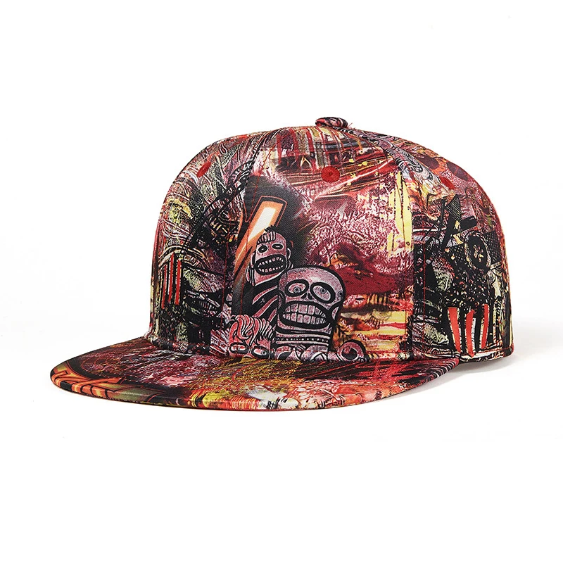 

Кепка Snapback для мужчин плоская шляпа для папы регулируемая хип-хоп 3D принт спортивный аксессуар для улицы для подростков