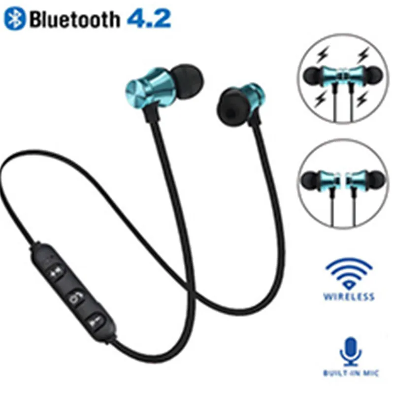 Auriculares bluetooth con música magnética XT11 sport running Auriculares inalámbricos con bluetooth con micrófono para iPhone 8X7 Xiaomi