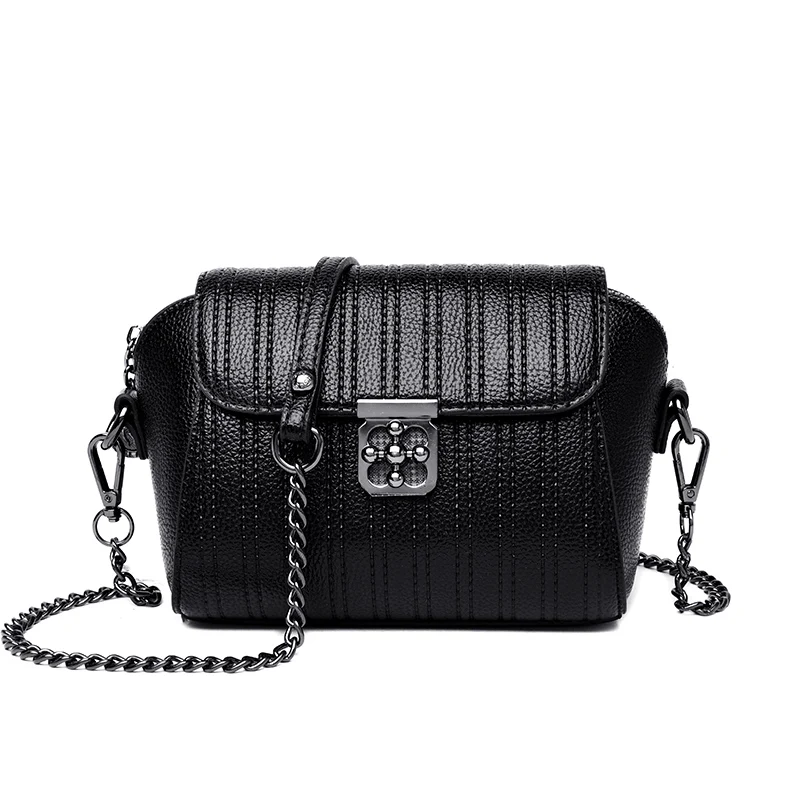 

Fashion PU leather Small Chain Flap Lock Bags for women 2019 Crossbody Shoulder Bag Mini Messenger Bags