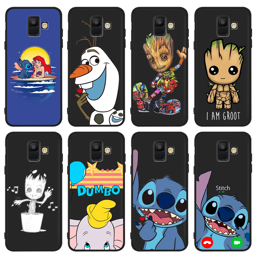 Милые Прошитые Groot чехол для телефона для samsung Galaxy A6 A8 A7 A6 A5 A8 плюс A3 A5 A7 защитный чехол Etui