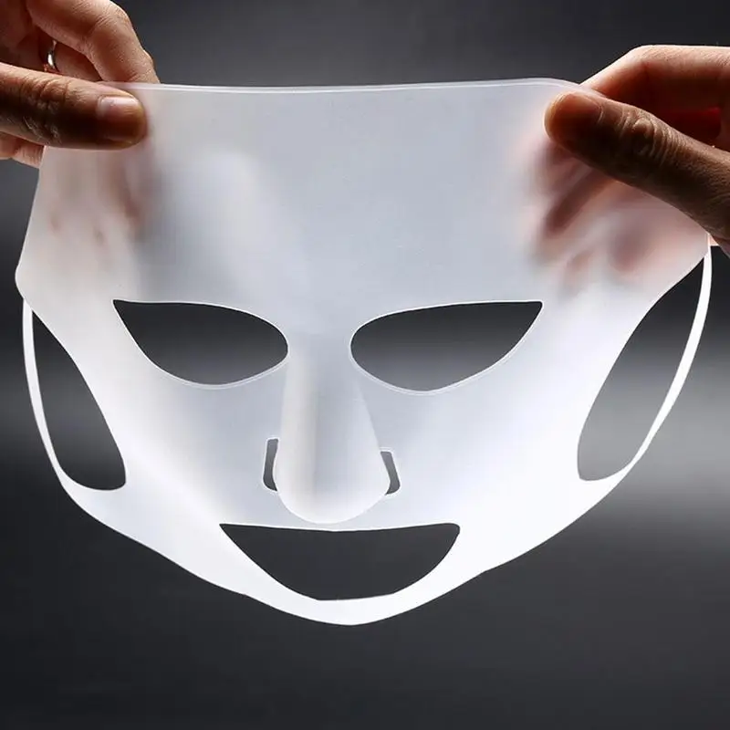 1Pcs Silicone Moisturising Face Mask Cover Pink Reusable Hydrating Face Mask Cover Face Care Tool