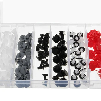 

Assortment Rivets 123pcs Car Fender Nylon Auto Arch Trim Bumper Side Fastener Clip