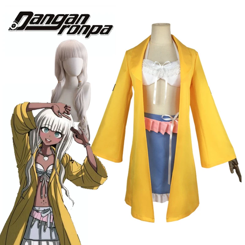 

Anime Cosplay costumes New Danganronpa V3 Angie Yonaga uniform Women's Anime uniforms Coat / Skirt / bra / belt / Wigs Halloween