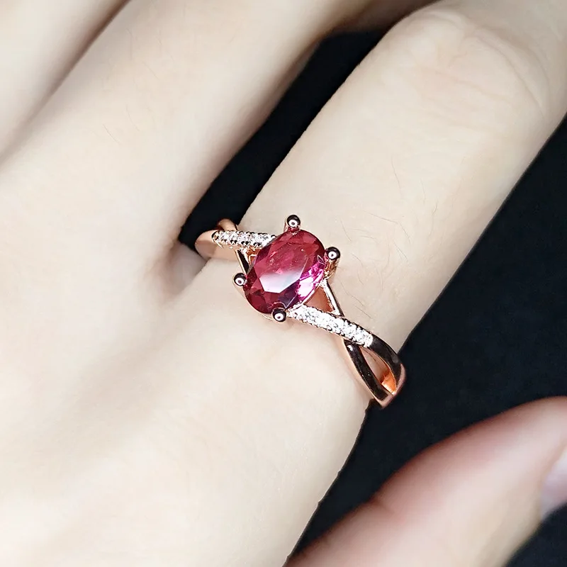 Silver Rings Silver Ring Wedding Rings Gemstone Ring HuiSept Vintage Ring 925 Silver Jewelry Oval Ruby Zircon Gemstones Finger Rings Accessories For Women Wedding Engagement Party