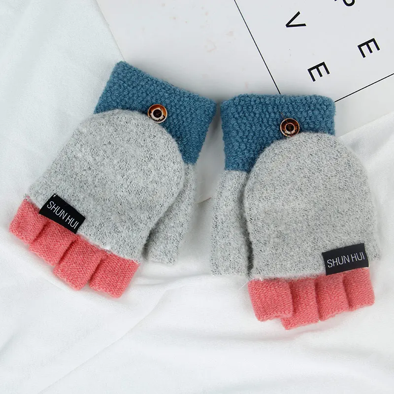 Женские зимние перчатки Kawaii для милых девушек, корейский стиль, повседневные теплые мягкие высококачественные женские перчатки Harajuku, модные, шикарные