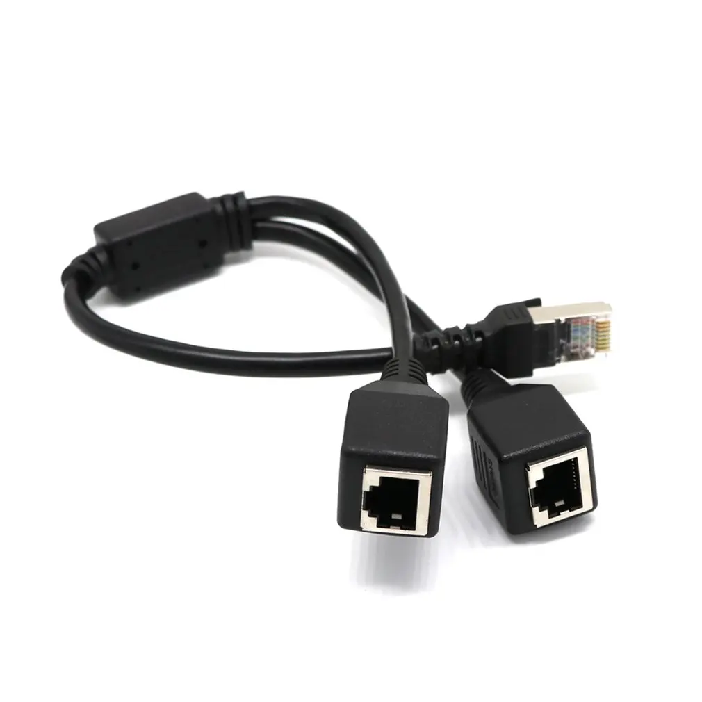 Сетевой Разветвитель RJ45 адаптер с 1 штекера на 2 гнезда порт LAN Ethernet сетевой