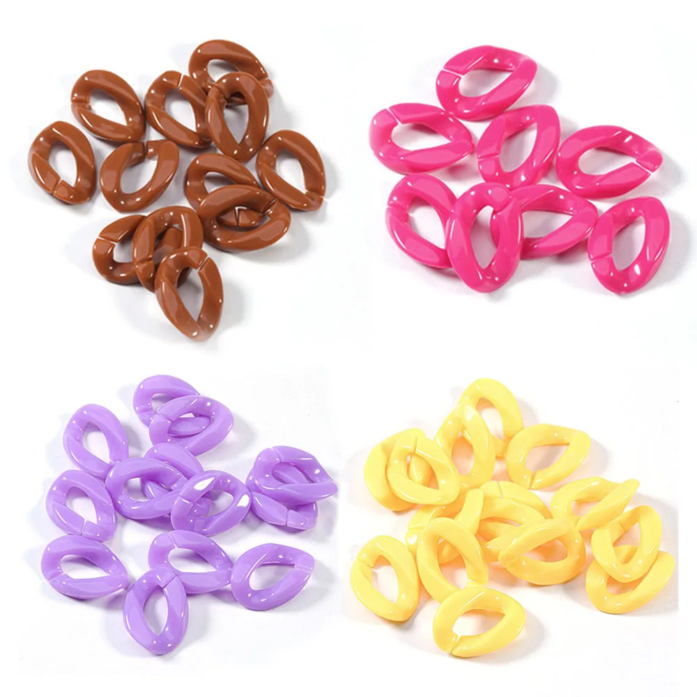 

50 шт. 17*24 мм, акриловые звенья цепи, свободные бусины, «сделай сам», очаровательные серьги, цепочки, аксессуары для женских сумок, ремешок на плечо, изготовление ювелирных изделий