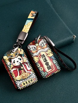 

Leather Car Key Case Remote Cover for Volvo XC40 XC90 V50 V90 V40 V70 XC70 XC60 S40 V60 S90 S60 C70 Keychain Keyfobs Accessories