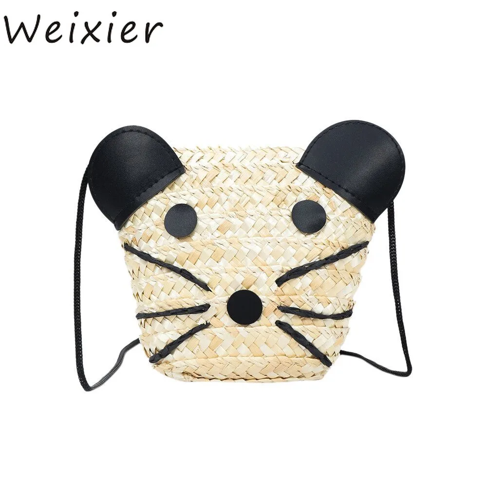 WEIXIER женская Соломенная Сумка богемная вытканная трава пляжная сумочка