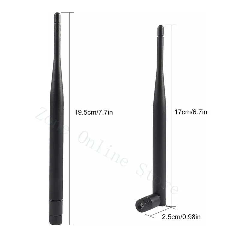 Description Picture 6 of item10pcs WiFi Router Female Antenna 2.4GHz 5GHz 5.8GHz 6dBi For USB Adapter Wireless Network Card Security IP Camera Video Monitor