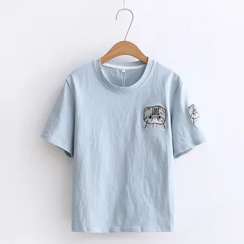 

2019 new fashion summer casual cotton T shirt women t shirt Plus Size women casual O Neck