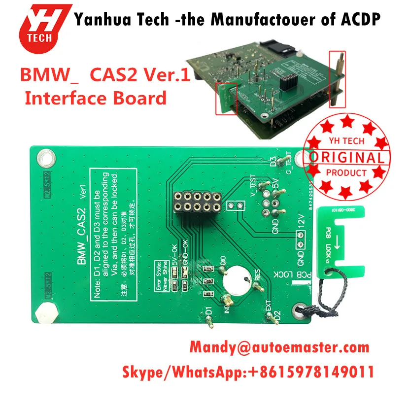 auto battery charger Yanhua mini ACDP CAS1/CAS2/CAS3/CAS3+/CAS4/CAS4+ /BMD01 interface board adapter for BMW CAS module car battery charger Code Readers & Scanning Tools