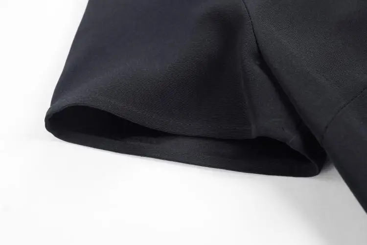 Симпатичные с воротником в стиле «Питер Пэн» Винтаж Vestido Для женщин Высокое качество короткий рукав Однотонная одежда моды алмаза Русалка Вечерние платья