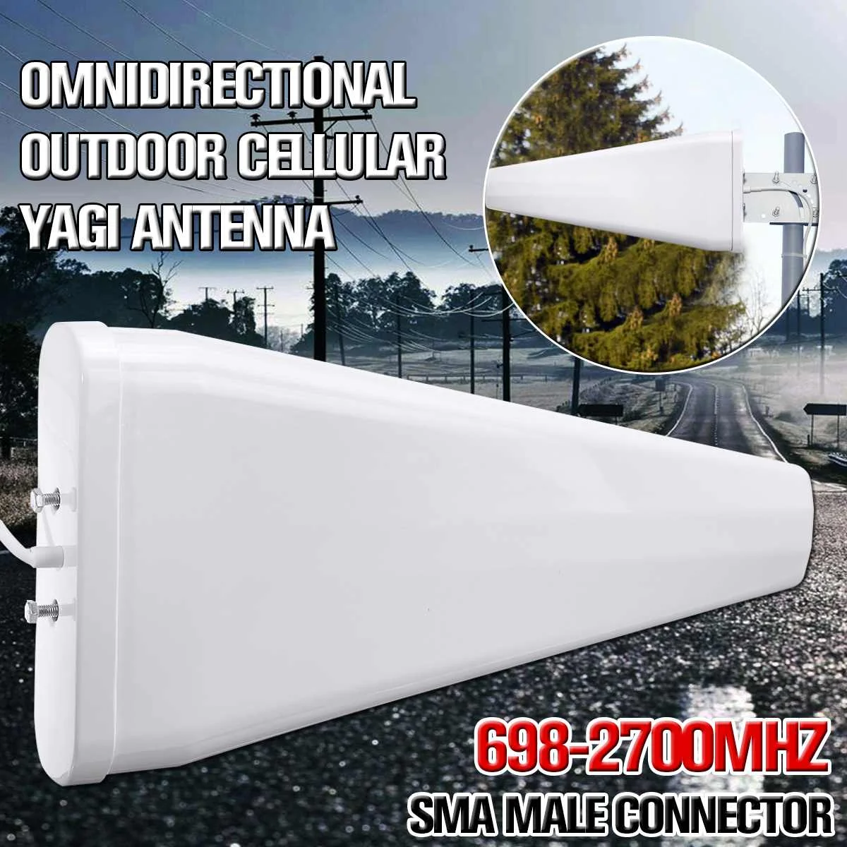 

10/12dBi Big Gain 698~2700mhz Cell Phone Signal Booster Antenna GSM 4G LTE Log Periodic External Outside Antenna For Repeater